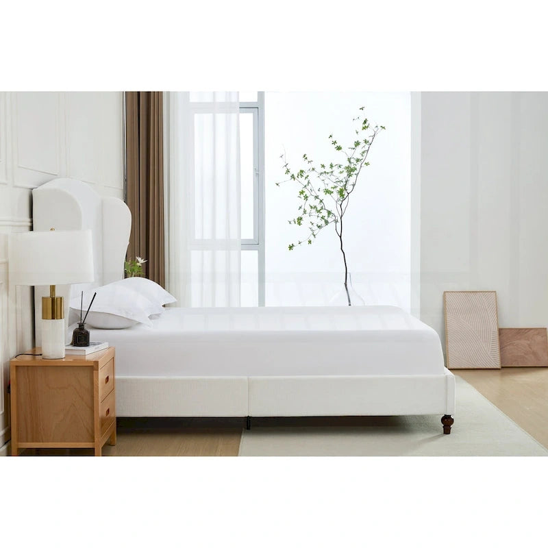 Minimalist Wingback Upholstered King Bed for Dreamy Sleep and Stylish Bedroom
