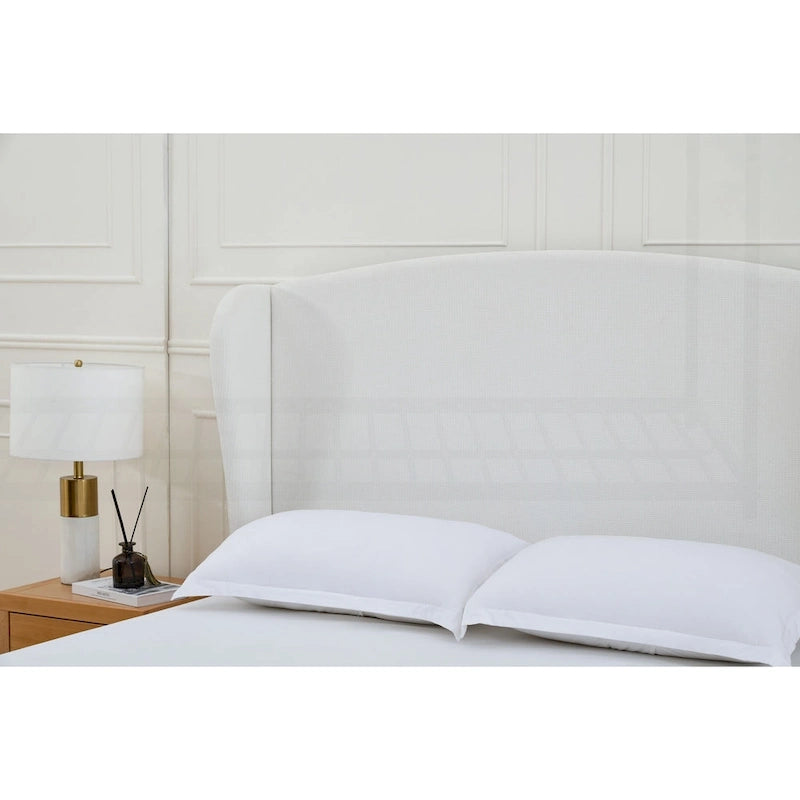 Minimalist Wingback Upholstered King Bed for Dreamy Sleep and Stylish Bedroom