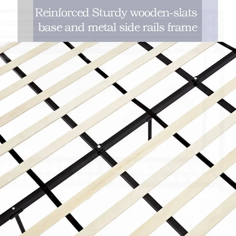 Minimalist Wingback Upholstered King Bed for Dreamy Sleep and Stylish Bedroom