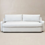 KINWELL 3-Seater Linen Upholstered Deep Seat Sofa with Flippable Cushions, 90W