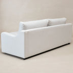 KINWELL 3-Seater Linen Upholstered Deep Seat Sofa with Flippable Cushions, 90W