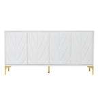 60 Press-to-Open Design Sideboard Buffet Cabinet with 4 Doors