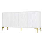 60 Press-to-Open Design Sideboard Buffet Cabinet with 4 Doors