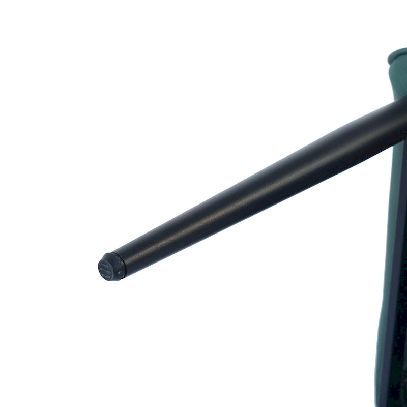 Set of 2 PU Upholstered Dining Chairs Modern Solid Back Chairs with Black Metal Legs