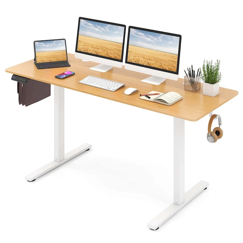 Costway 63 x 24 Inch Sit Stand Desk Height Adjustable Electric - See Details