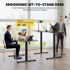 Costway 63 x 24 Inch Sit Stand Desk Height Adjustable Electric - See Details