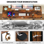 Costway 63 x 24 Inch Sit Stand Desk Height Adjustable Electric - See Details