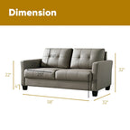 Ainfox 57.50 Faux Leather Loveseat