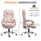 EROMMY Heated Massage Office Chair with Footrest, Ergonomic Reclining Desk Chair with Lumbar Support and Adjustable Height.