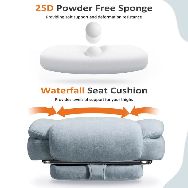 EROMMY Heated Massage Office Chair with Footrest, Ergonomic Reclining Desk Chair with Lumbar Support and Adjustable Height.