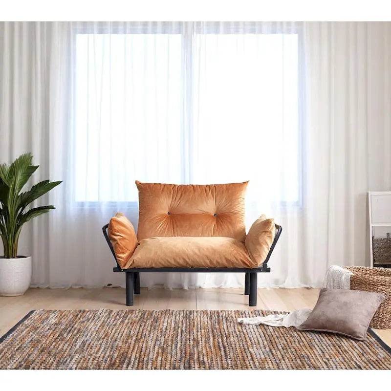 Sadio Metal Frame Loveseat With Removable Cushions