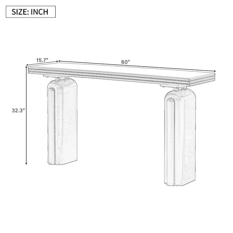 60 Long Console Table Entryway Accent Table for Living Room Hallway
