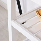 Kitchen Island With Stainless Steel Top(no include stool)