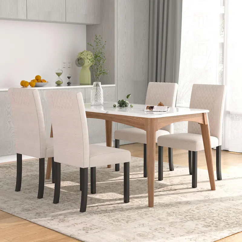 Upholstered Dining Chairs Set of 4 Parson Classic Upholstered Dining Chair,Modern 37 Parson Chairs