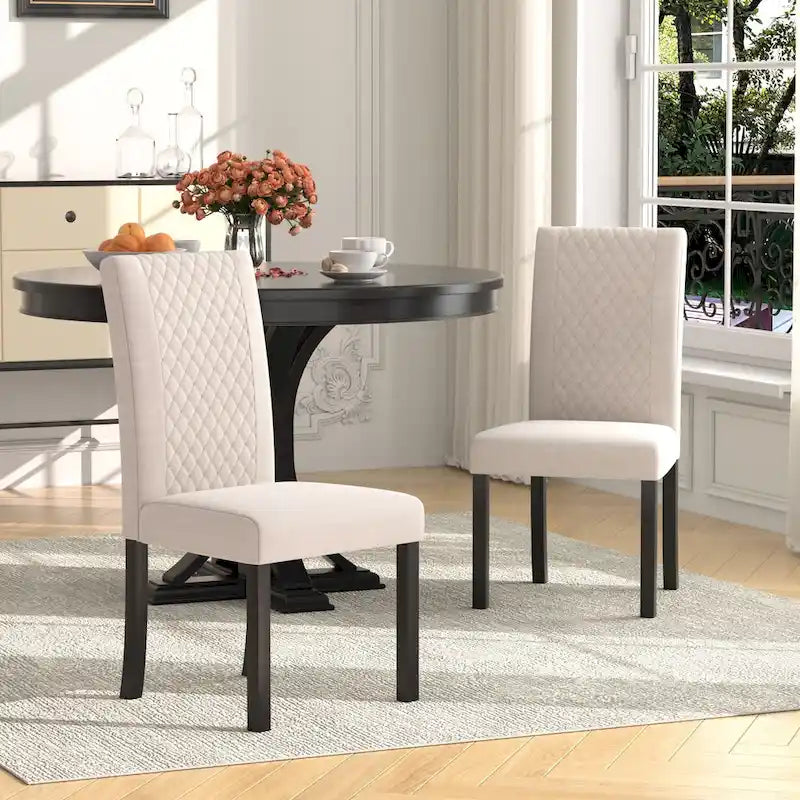 Upholstered Dining Chairs Set of 4 Parson Classic Upholstered Dining Chair,Modern 37 Parson Chairs