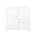 Freestanding Bathroom Laundry Cabinet with Doors and shelf, Tilt-Out Laundry Hamper