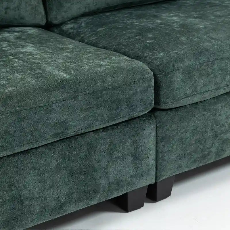 111.42 Chenille Upholstered Three Seater Sofa