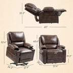 HOMCOM Power Lift Recliner Chair Sofa with Vibration Massage and Heat, Overstuffed Reclining Chair with Remote Control