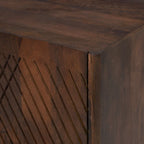 Wood Accent Cabinet with Storage and Adjustable Shelf for Dining Room