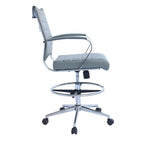 Office Chair With Arms Stools For Counter Height Bar Office Wheels PU Leather Rest Tilt Swivel Work Office Standing Desk
