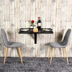 Wall-Mounted Drop-Leaf Table — Floating Folding Desk, Space-Saving