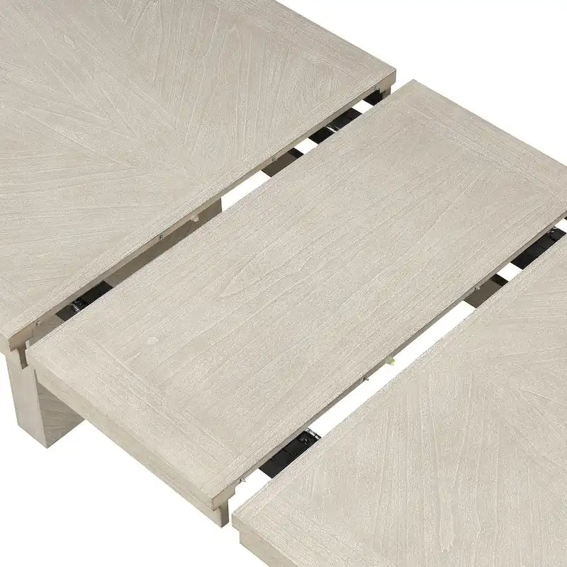 Modern Farmhouse Style 6-Piece Natural Solid Wood Dining Set