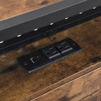 King Size Metal Platform Bed with Wooden Headboard, Drawers, and LEDs