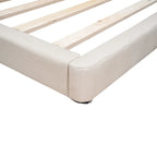 Upholstered Platform Bed (with LED Lights and U-Shaped Headboard)