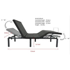 Antique Black Queen Size Adjustable Electric Bed Base with Remote Control