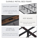 Grey King Bed with Storage Headboard