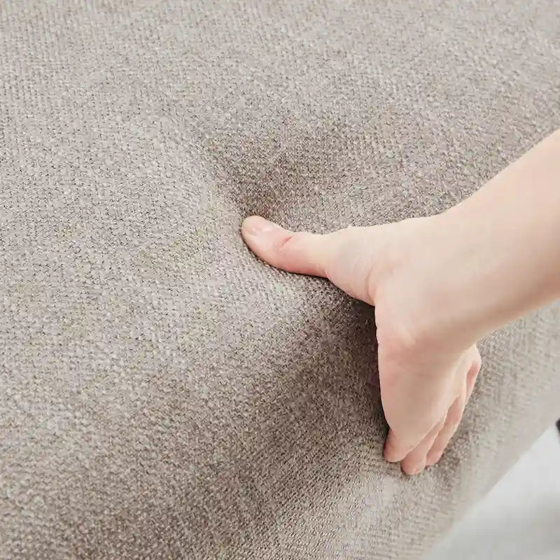 Mid Century 27.7 Upholstered Arm Chair with Solid Wood Frame and Ottoman