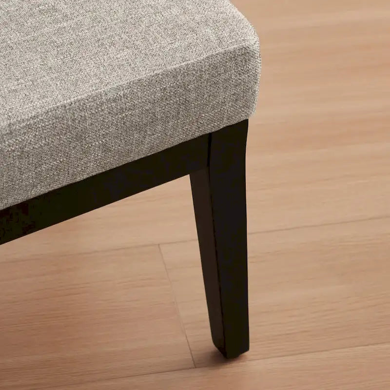 Mid Century 27.7 Upholstered Arm Chair with Solid Wood Frame and Ottoman