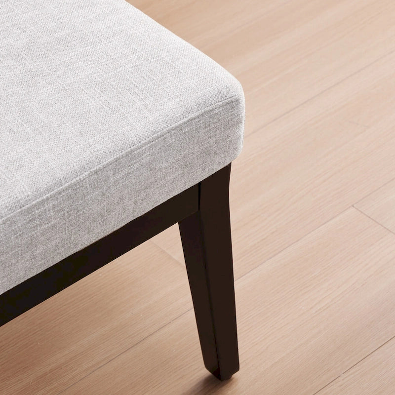 Mid Century 27.7 Upholstered Arm Chair with Solid Wood Frame and Ottoman