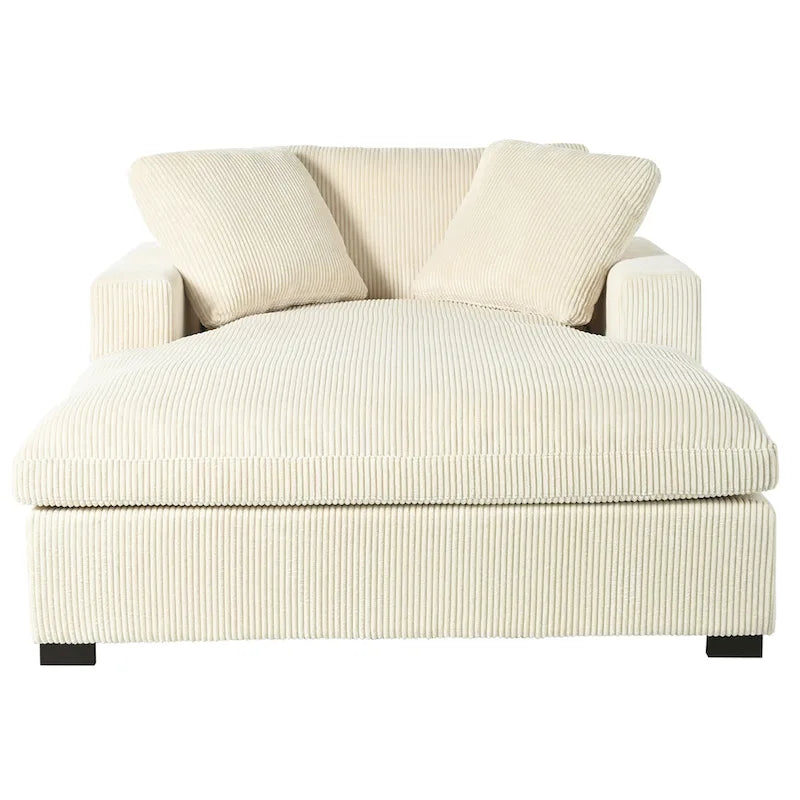 Beige 53.5 Chaise Lounge Chair