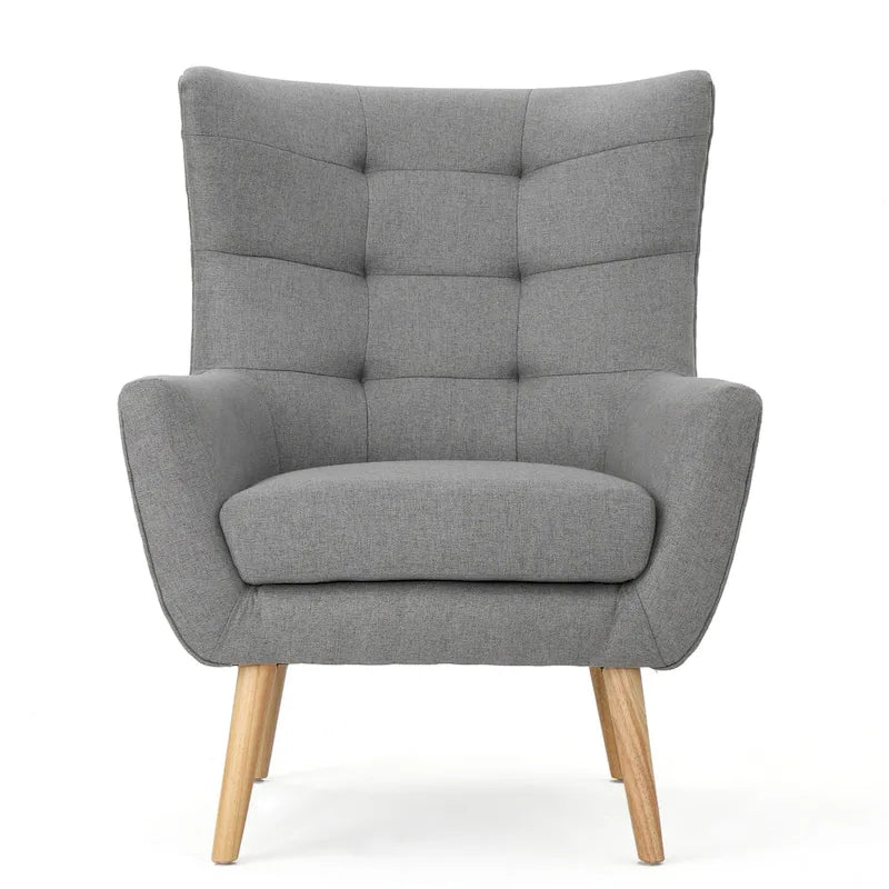 Grey 32.5 High Back Wingback Chair