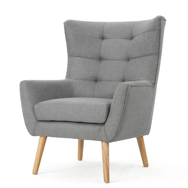 Grey 32.5 High Back Wingback Chair