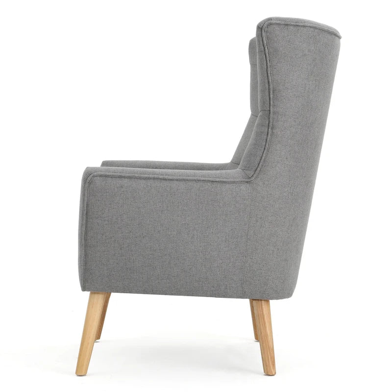 Grey 32.5 High Back Wingback Chair