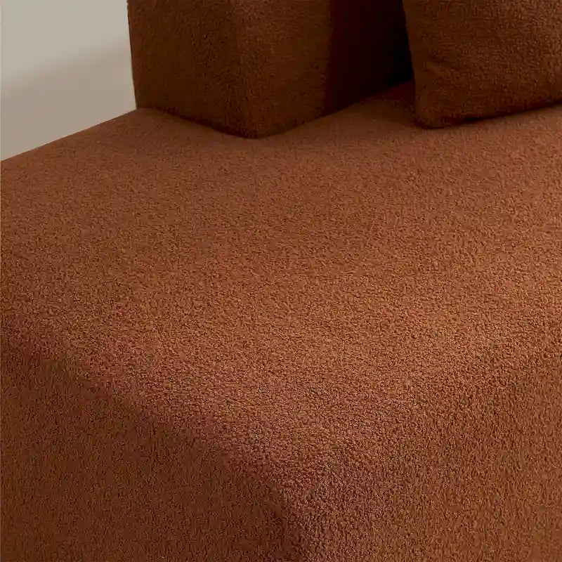 105.51 Modern L-Shape 5 Seater Modular Sectional Sofa Couch with Chaise Lounge, in Soft Lambswool Sherpa Fabric