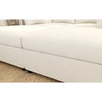 White 123 U-Shaped Modular 4 Seater Sofa with Storage Ottomans, Easy Assembly and Transport