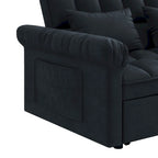 56 Foam 2-Seater Sofa Bed with Pull-Out Sleeper and Adjustable Backrest