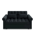 56 Foam 2-Seater Sofa Bed with Pull-Out Sleeper and Adjustable Backrest