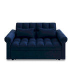 56 Foam 2-Seater Sofa Bed with Pull-Out Sleeper and Adjustable Backrest