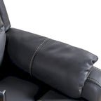 Black Power Recliner Chair, with Massage, Heating, USB Ports, Phone Holder, and Side Pockets, Adjustable Recline up to 139