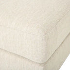 Beige Modern 101 3-seater Sofa with Wood Legs and Two Pillows for Living Room