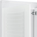 47.2 Modern Armoire with 3 Shutter Doors, 2 Drawers and 4 Storage Shelves