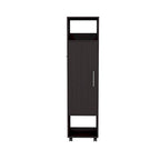 15.7 Modern Mirrored Armoire with Three Shelves, Casters and Hanging Rod