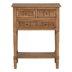 23.7 Classic Console Table with Three Storage Drawers and Bottom Shelf