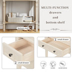 23.7 Classic Console Table with Three Storage Drawers and Bottom Shelf