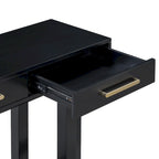 57 Modern Console Table with Three Drawers and Unique Leg Design for Entryway, Hallway, Living Room