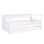 Twin XL Daybed with Trundles, Shelves & USB